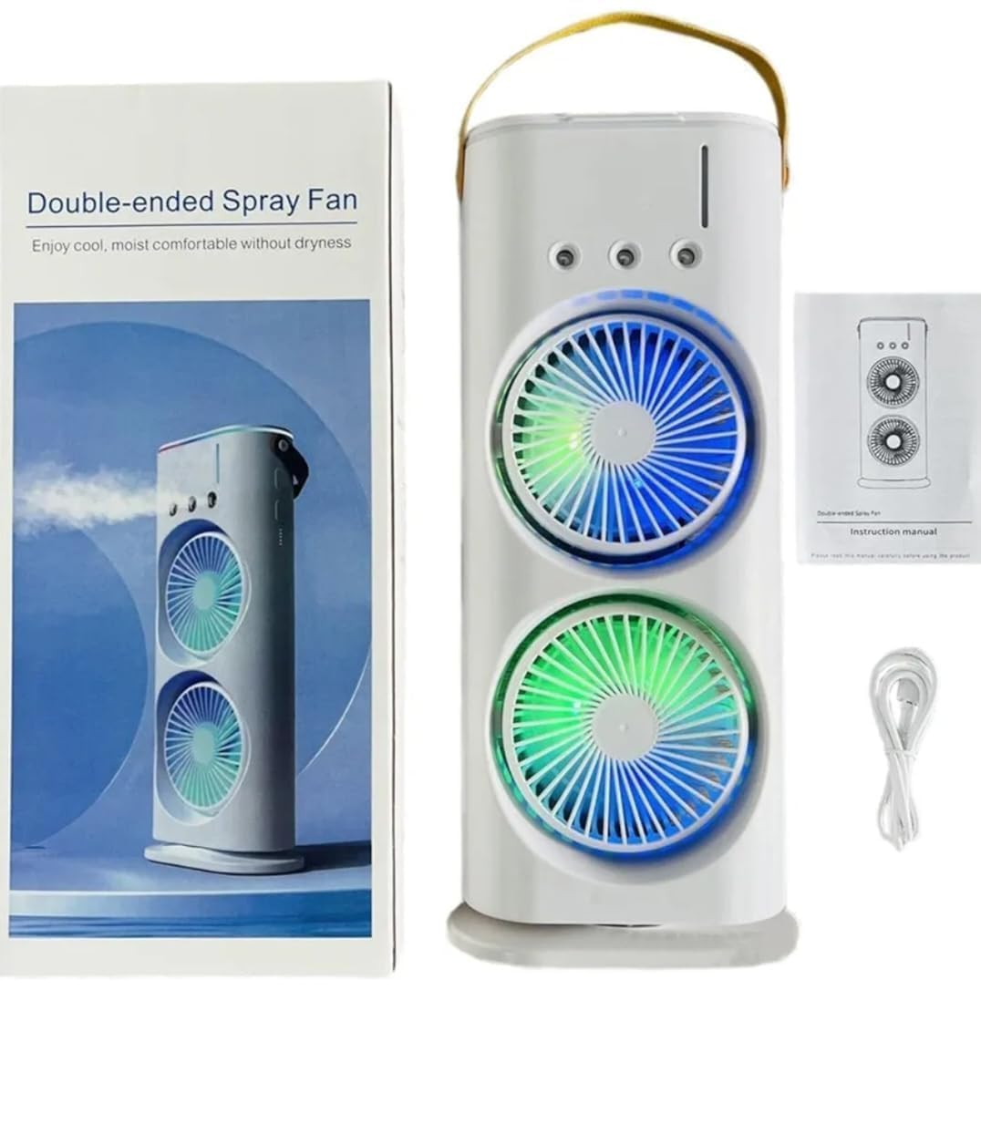Double Ended Spray Fan AC Mini AC For Room Cooling | Mini Cooler Air Cooler Portable Air Conditioners For Home Office Artic Cooler 3 In 1 Conditioner Mini Air Cooler Mini Cooler Air GenzVybs